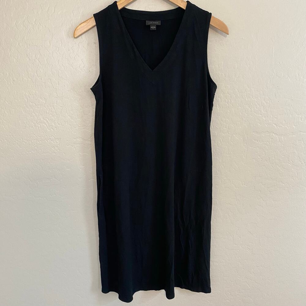 J Jill Wearever Collection Sleeveless Tank Dress Womens Size Small Black Stretch